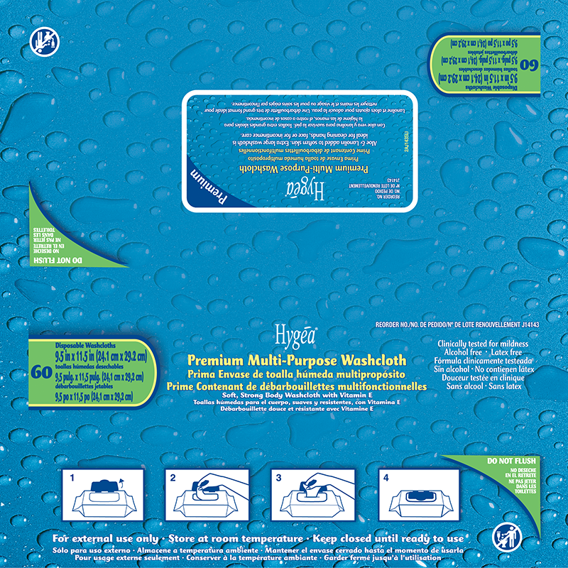 Hygea® Premium MultiPurpose Washcloths PDI Healthcare