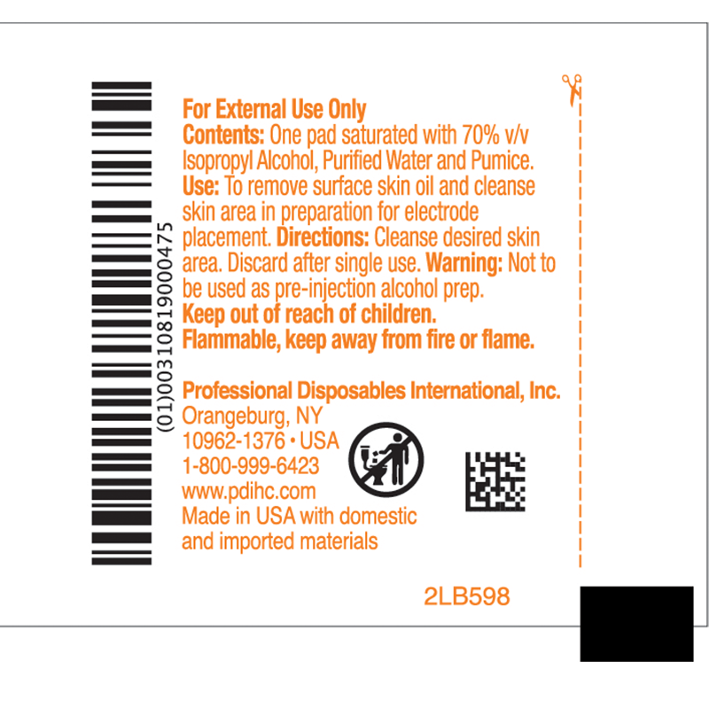 Discontinued PDI Electrode Prep Pad PDI Healthcare