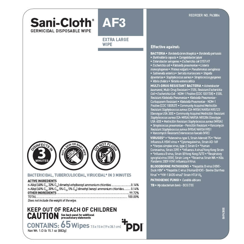 Sani Cloth® Af3 Germicidal Disposable Wipe Pdi Healthcare