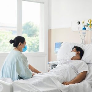 woman in hospital